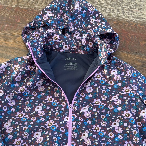 Liberty Kids Floral Raincoat - Navy and Lavender